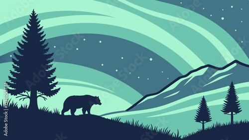 Prismatic Tundra And Nebula Haze Background  