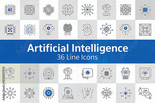 Artificial intelligence line icons set (7)_traced