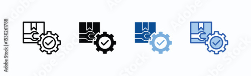 Product Management icon sheet multiple style collection isolated vector