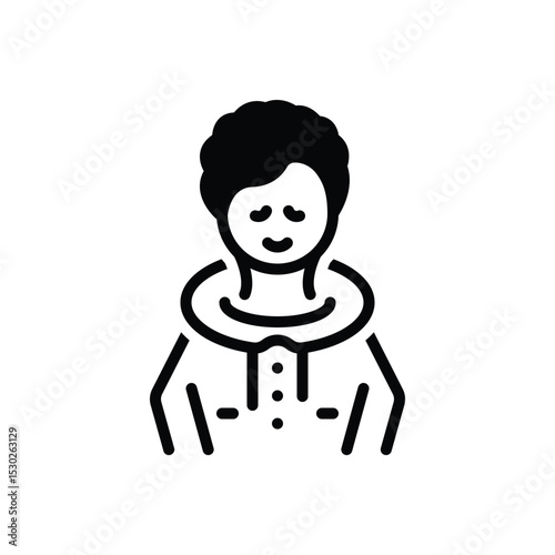 Black solid icon for child