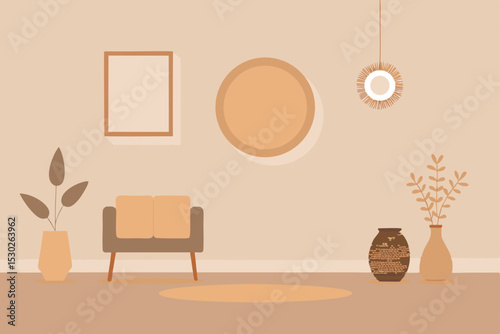 Neutral Tones Living Room Interior Design Calm and Minimalist Home Decor