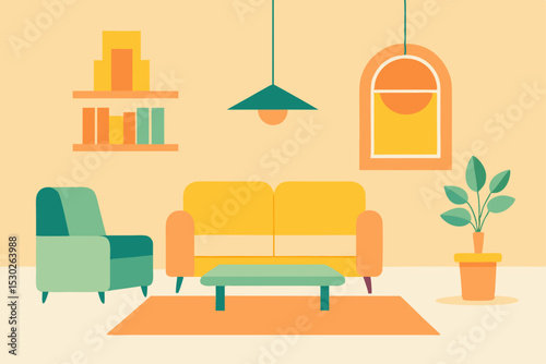 Mid-Century Modern Living Room Interior Design Cozy and Stylish Home Decor