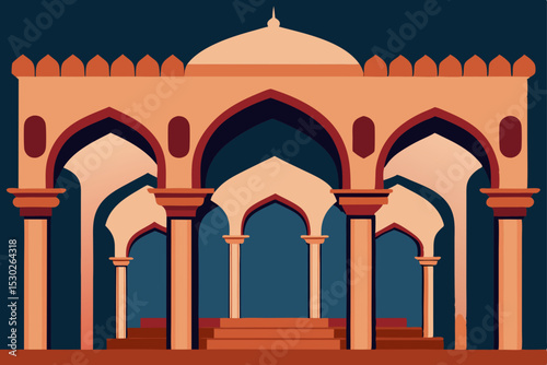 Majestic Architectural Design Elegant Arches and Domes of Islamic Architecture
