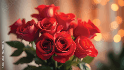 Romantic Red Roses A Stunning Bouquet of Passion and Love