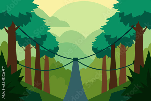 Zipline Adventure Soaring Through Lush Forests and Mountains