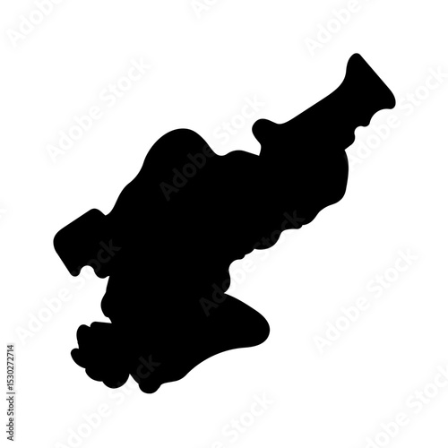 Vector multi color icon for Korea map