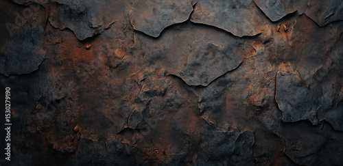 On a dark background, textures are mottled and cracked, presenting a rough retro texture, creating a vicissitudes artistic atmosphere, suitable for decoration scenarios.