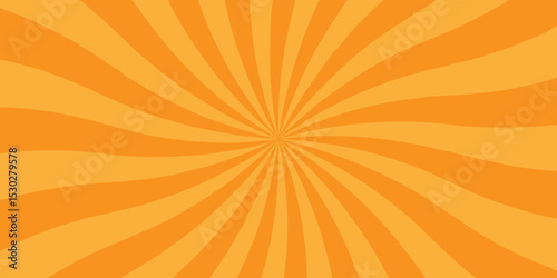 Abstract orang and red background with rays retro starburst abstract. Sunburst background vector illustration pattern beam rays. Spiral radial striped backdrop design.	