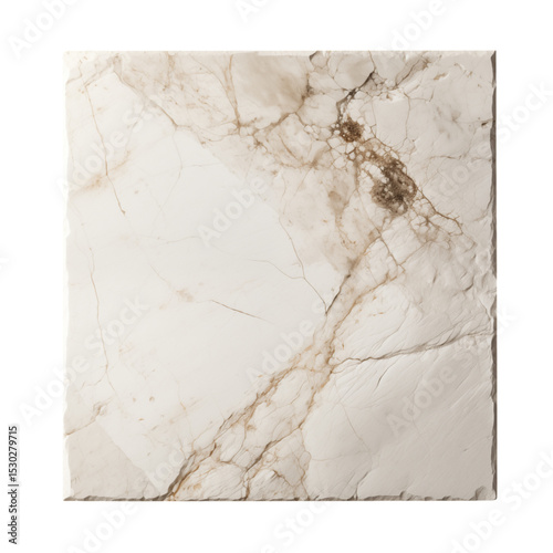 Elegant White Marble Texture with Brown Veining for Design Projects