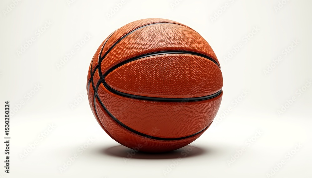 Obraz premium Classic basketball with textured surface isolated on white background 