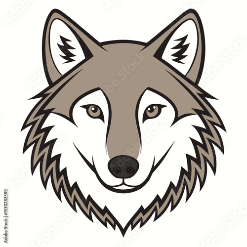 Jumping wolf icon a single high resolution design for white backgrounds