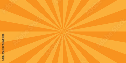 Abstract orang and red background with rays retro starburst abstract. Sunburst background vector illustration pattern beam rays. Spiral radial striped backdrop design.	