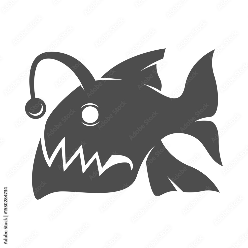 Obraz premium Anglerfish logo icon design
