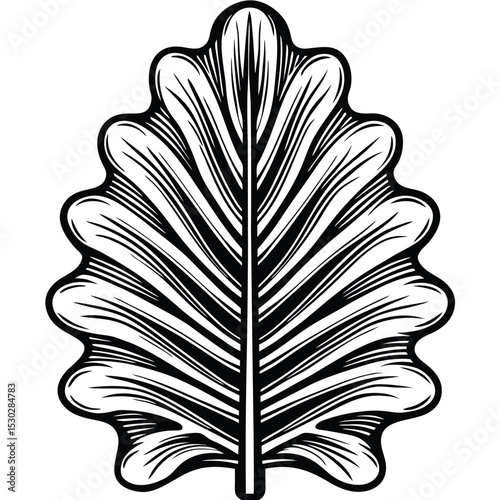 Detailed oak leaf brooch design for jewelry making