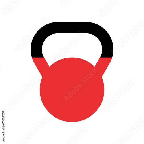 Kettlebell illustration icon. Kettlebell silhouette logo design for workout, gym, fitness