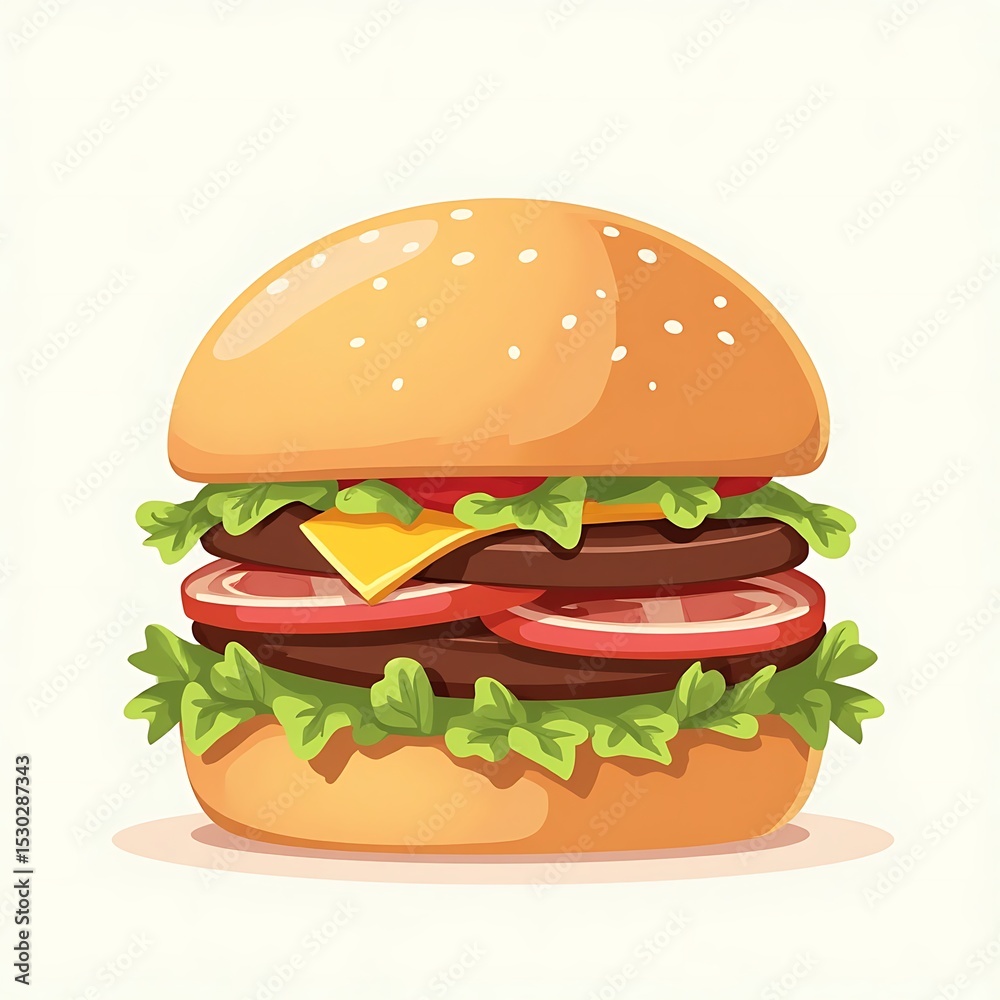 Juicy Double Cheeseburger: Fast Food Icon Juicy Double Cheeseburger: Fast Food Icon