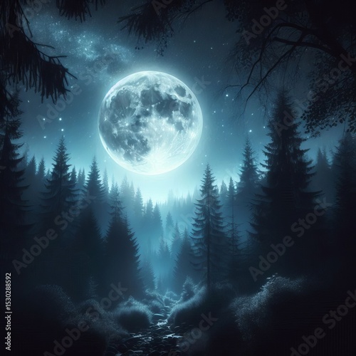 A against the night sky