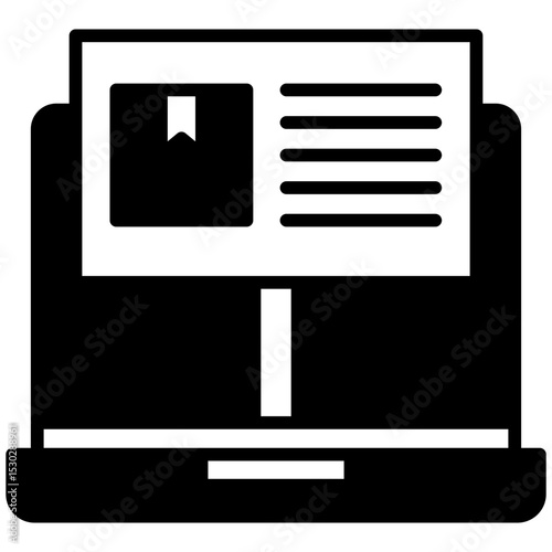 Banner Ads glyph, mini illustration icon. use for modern concept, print, UI, UX kit, web and app development. Vector related to product offering, marketing, business.