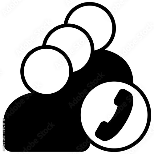 Call Queue glyph, mini illustration icon. use for modern concept, print, UI, UX kit, web and app development. Vector related to product offering, marketing, business.