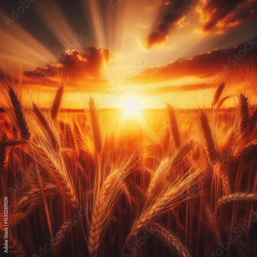 Wheat Field at sunset