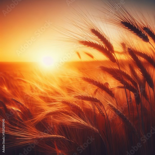 Wheat Field wind at sunset
