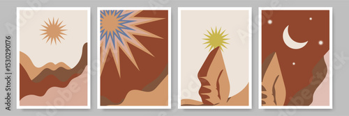 Warm Color Vibe Bohemian Wall Poster Design