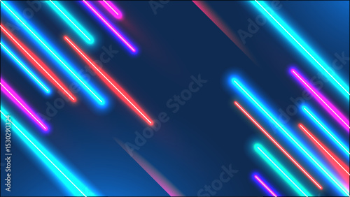 Colorful Neon Color Light Background Vector
