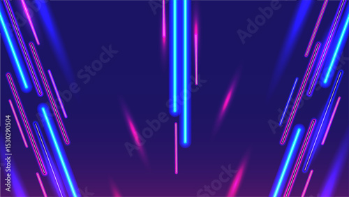 Colorful Neon Color Light Background Vector