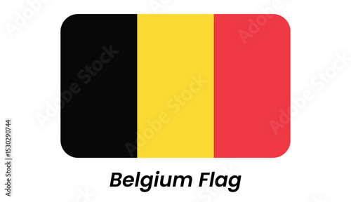Belgian Tricolor: Black, Yellow, Red Flag Icon