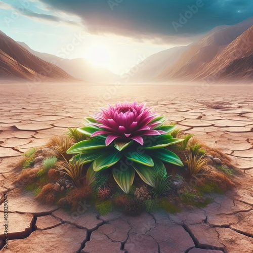 A an arid barren landscape