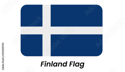 Nordic Cross: Simplified Finnish Flag Icon