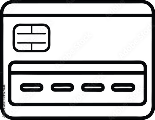 Credit Card Outline: Payment Icon

