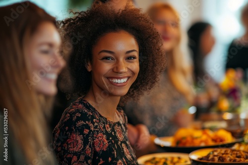 Diverse group of female friends enjoying at a party, celebrating friendship and fun moments together in a lively and joyful atmosphere, Generative AI