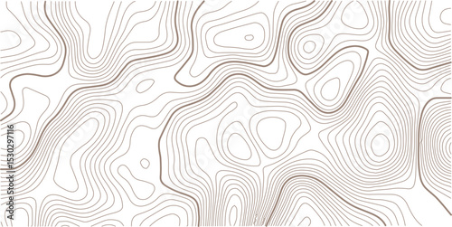 Topographic map. Geographic mountain relief. Contour maps. Abstract lines background. Vector illustration