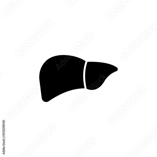 Human liver vector icon isolated on white background. Human liver icon with gallbladder flat vector icon for medical app and website design.