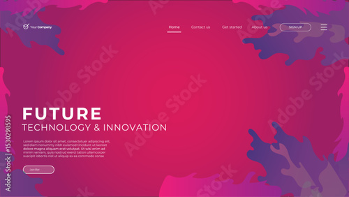 Colorful Gradient Abstract Landing Page Template