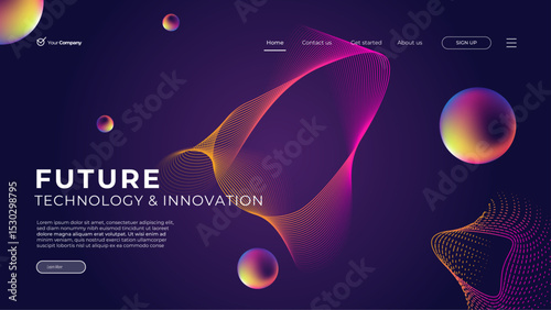 Colorful Gradient Abstract Landing Page Template