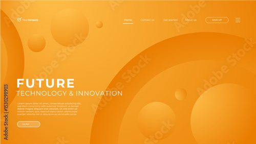 Vector Colorful Gradient Abstract Landing Page Template