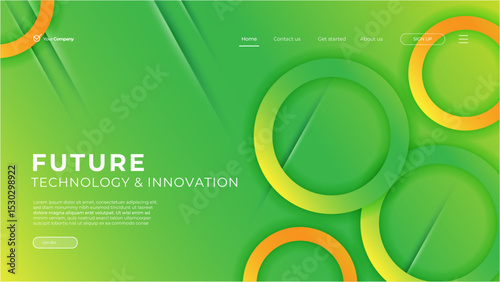 Vector Colorful Gradient Abstract Landing Page Template