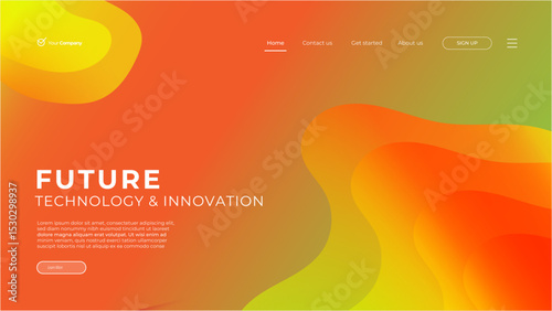 Vector Colorful Gradient Abstract Landing Page Template