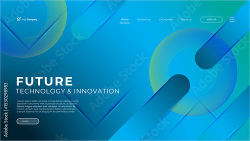 Vector Colorful Gradient Abstract Landing Page Template
