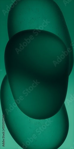 3d render of a green shiny button