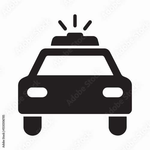 Police Car Icon design with white background 
