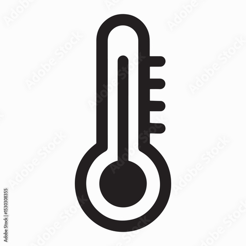 Thermometer Icon design with white background 
