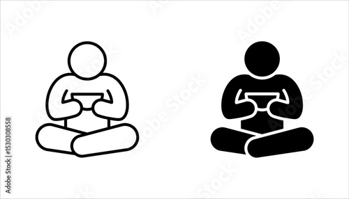 Poverty line icon set. Homless, hunger and poor concept. Vector illustration on white background.