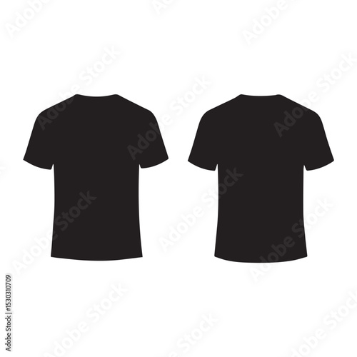 black t-shirt template