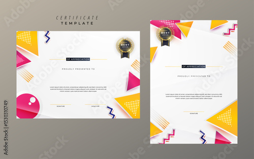 Creative Colorful Certificate Format Template