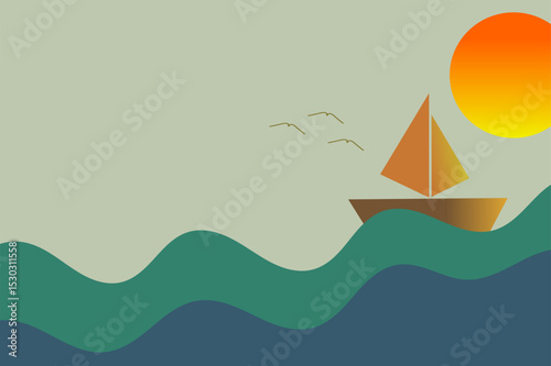boat on the sea