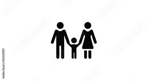 Powerful Family Icon: A Minimalist Vector Graphic for Websites and Presentations