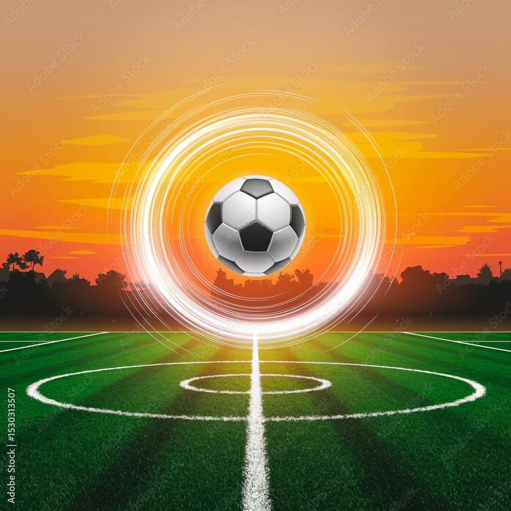 Obraz premium World Football Day Global Celebration of Soccer Earth as a Soccer Ball in Stadium Emphasizing the Excitement and Energy of the Gam